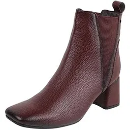 mochi Women Block Heel Trendy Faux Leather Chelsea Boot-picture-12