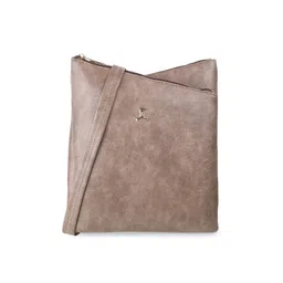 Mochi Women Brown Textured Sling Bag-image-0