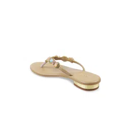 Mochi Women Embellished Open Toe T- Strap Flats image 2