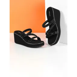 Mochi Women Embellished Open Toe Wedge Heel Sandals-picture-27