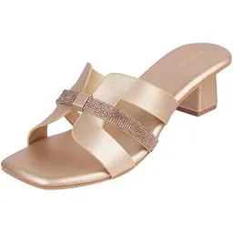 mochi Women Faux Leather Glamorous Strap Block Heel Fashion Slip-on Sandals-picture-25