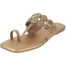 mochi Women Flat Fashion/Ethnicwear Slip-on Sandal-picture-30