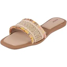 mochi Women Frayed Denim Embellished Casual Flats-picture-13