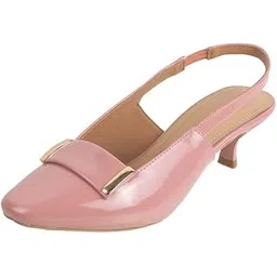 mochi Women Patent Leather Slingback Kitten Heel Pump Shoes-picture-37
