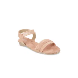Mochi Women Peach-Coloured Embellished Open Toe Flats-picture-13