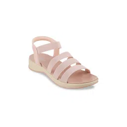 Mochi Women Pink Open Toe Flats-picture-27