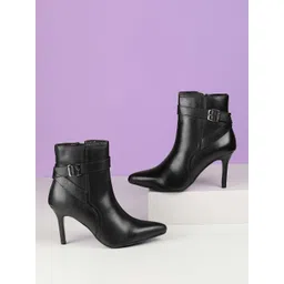 Mochi Women Pointed Toe Leather Boots-picture-36