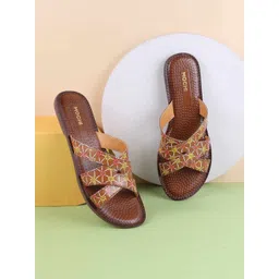 Mochi Women Printed Leather Block Mules-picture-36