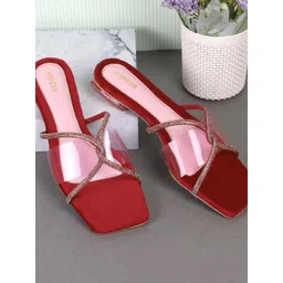 Mochi Women Printed Mules with Bows Flats-picture-39