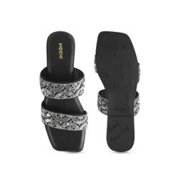 Mochi Women Printed Open Toe Flats image 5