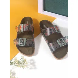 Mochi Women Printed Open Toe Flats with Bows-picture-23