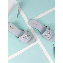 Mochi Women Printed Open Toe Flats with Buckles-picture-21