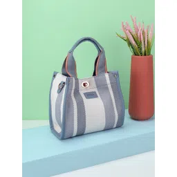 Mochi Women Striped Shopper Handheld Bag-picture-31