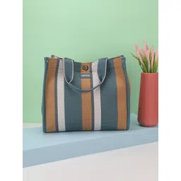 Mochi Women Striped Shopper Handheld Bag-picture-26