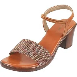mochi Women Synthetic Leather Block Heel Fashion Sandal-picture-37
