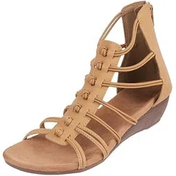 mochi Women Synthetic Leather Gladiator-picture-35