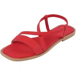 mochi Women Synthetic Minimal Slingback Strappy Flat Sandals-picture-17