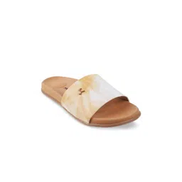 Mochi Women Tan Brown Printed Open Toe Flats-picture-39