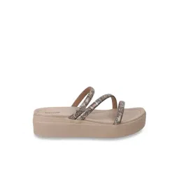 Mochi Women's Beige Casual Sandals-picture-21