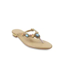 Mochi Women's Beige Thong Sandals-picture-35
