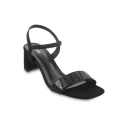 Mochi Women's Black Ankle Strap Sandals-picture-34