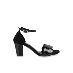 Mochi Women's Black Ankle Strap Sandals-picture-37