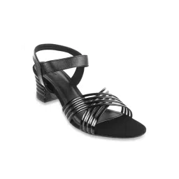 Mochi Women's Black Ankle Strap Sandals-picture-40