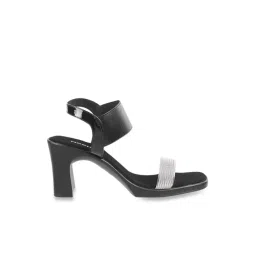 Mochi Women's Black Ankle Strap Sandals-picture-31