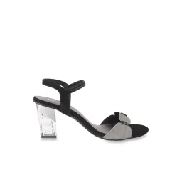 Mochi Women's Black Ankle Strap Sandals image 1