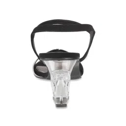 Mochi Women's Black Ankle Strap Sandals image 5