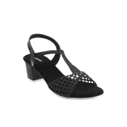 Mochi Women's Black Ankle Strap Sandals image 2