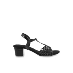 Mochi Women's Black Ankle Strap Sandals image 3