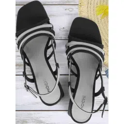 Mochi Women's Black Back Strap Sandals-picture-39