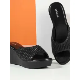 Mochi Women's Black Casual Sandals-picture-21
