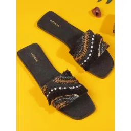 Mochi Women's Black Casual Sandals-picture-35