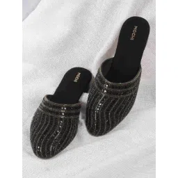 Mochi Women's Black Mule Shoes-picture-23