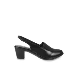 Mochi Women's Black Sling Back Sandals-picture-39