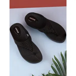 Mochi Women's Black T-Strap Wedges-picture-28