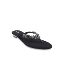 Mochi Women's Black Thong Sandals-picture-37