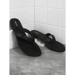 Mochi Women's Black Thong Sandals-picture-41