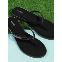 Mochi Women's Black Thong Sandals-picture-38