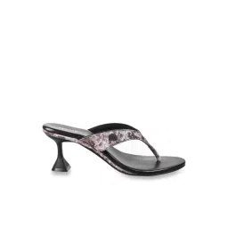 Mochi Women's Black Thong Stilettos-picture-35