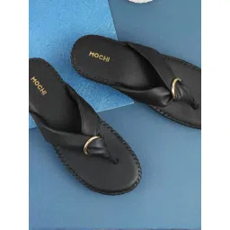Mochi Women's Black Thong Wedges-picture-36