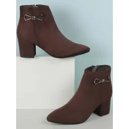 Mochi Women's Brown Casual Booties-picture-42