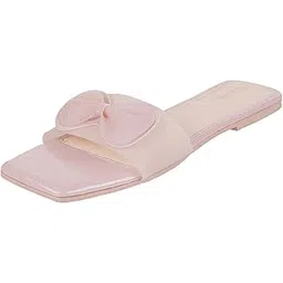 mochi Women's Faux Leather Casual Fashion Flat Slippers-picture-49