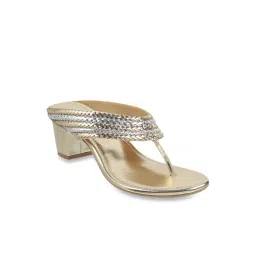 Mochi Women's Gold Thong Sandals-picture-44