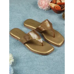 Mochi Women's Gold Thong Sandals-picture-44