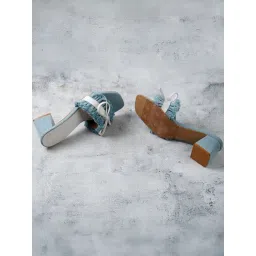 Mochi Women's Light Blue Slide Sandals-picture-35