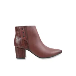 Mochi Women's Maroon Casual Booties-picture-40