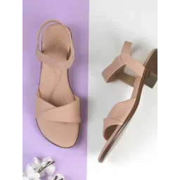 Mochi Women's Peach Sling Back Sandals-picture-36